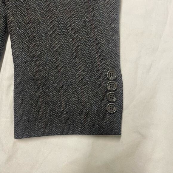 Ralph Lauren Blazer Jacket 100% Wool Lane Men's Size 44S Two Button Dark Gray - Picture 7 of 16